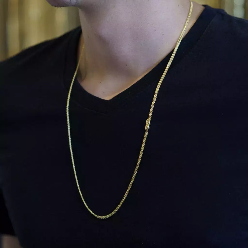 Corrente Cadeado Duplo 2,5mm (Fecho Gaveta)